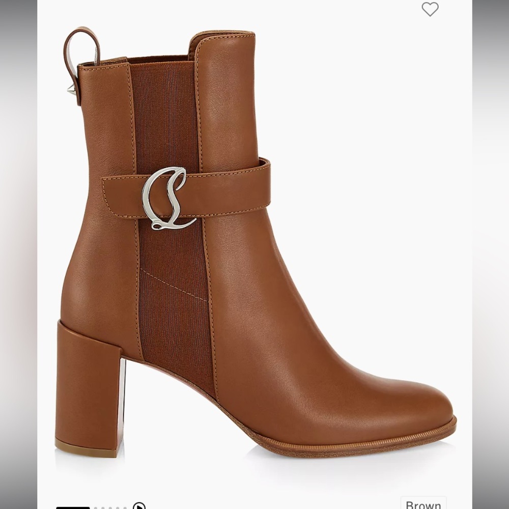 Christian Louboutin Leather 70MM Chelsea Booties